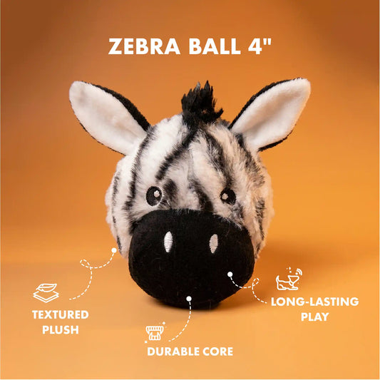 Giraffe and zebra squeaky balls