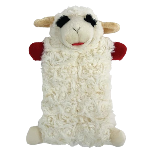 Multipet Lamb Chop Squeaker Mat Dog Plush Toy 9 inch