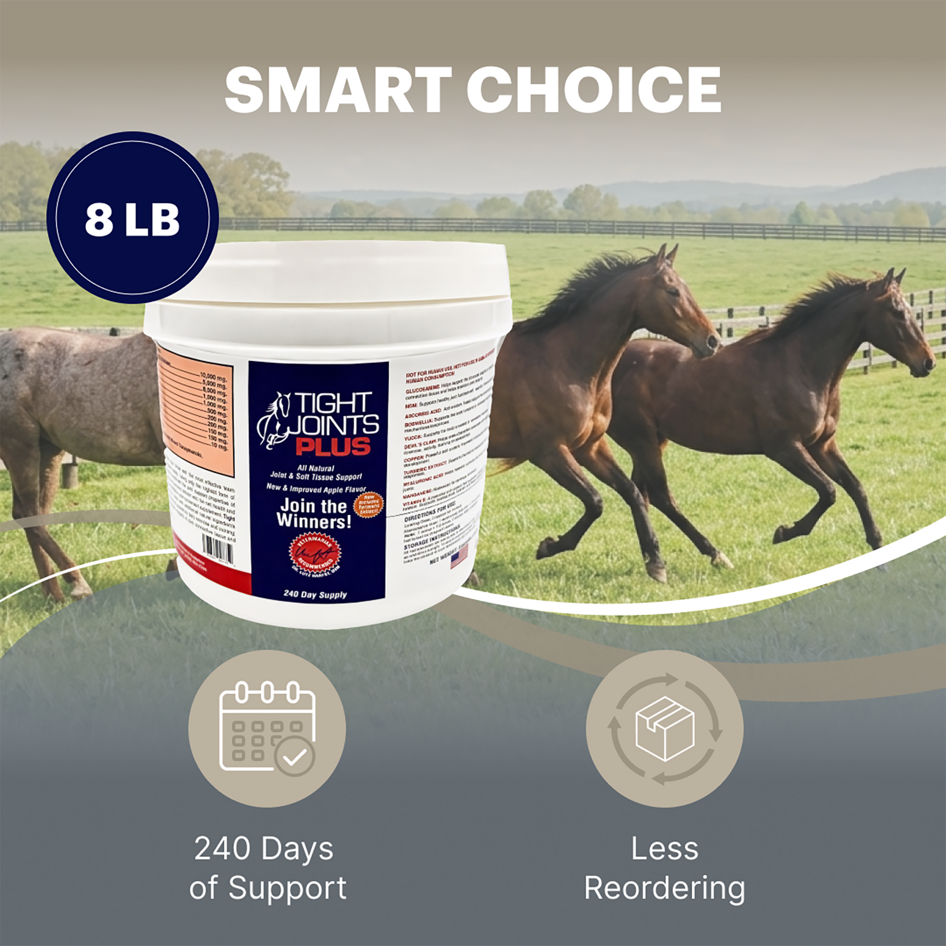 Tight Joints Plus Horse Joint Supplement with MSM, 8 LB