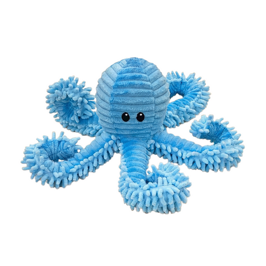 PetLou Blue Bay Octopus Plush Dog Toy 9 Inch