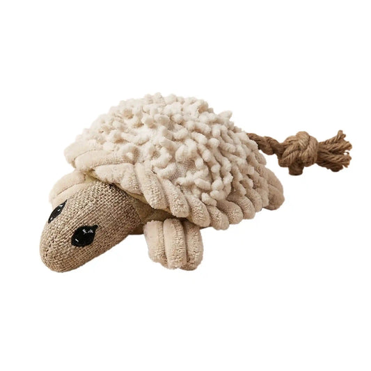 PetLou Natural Turtle Plush Dog Toy 6 Inch