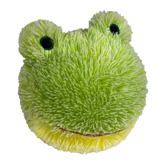 PetLou EZ squeaky frog plush ball dog toy 4 inch