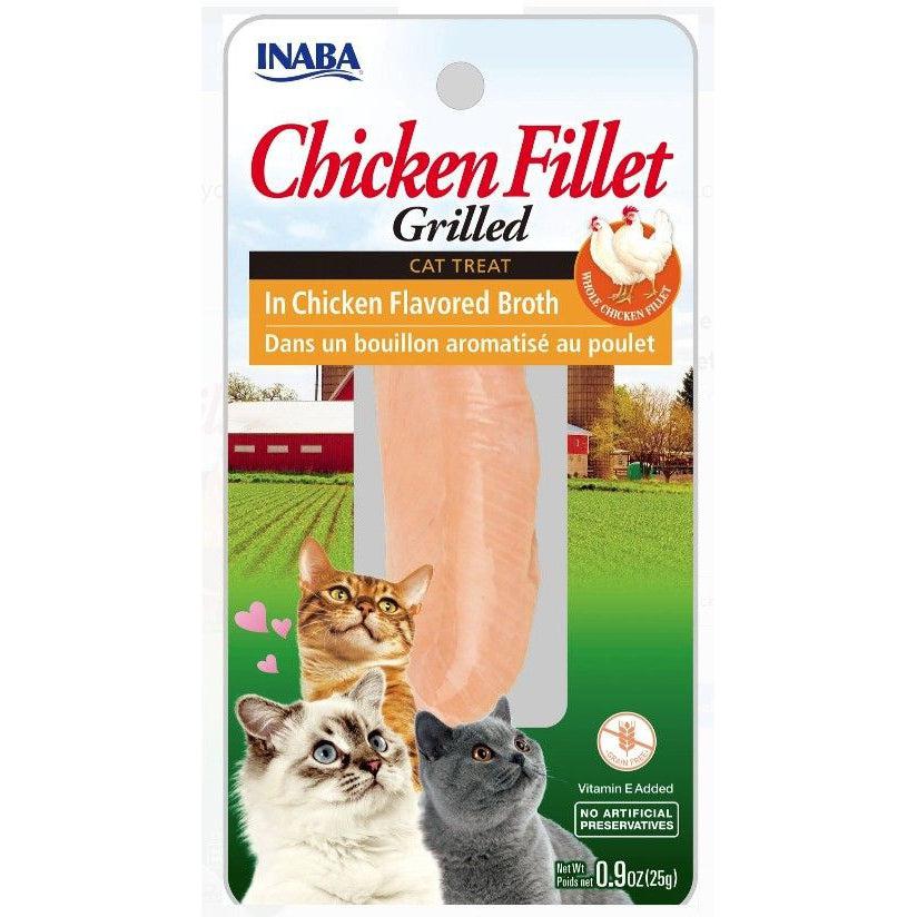 Inaba Chicken Fillet Grilled Cat Treat in Chicken Flavored Broth-Cat-Inaba-0.9 oz-