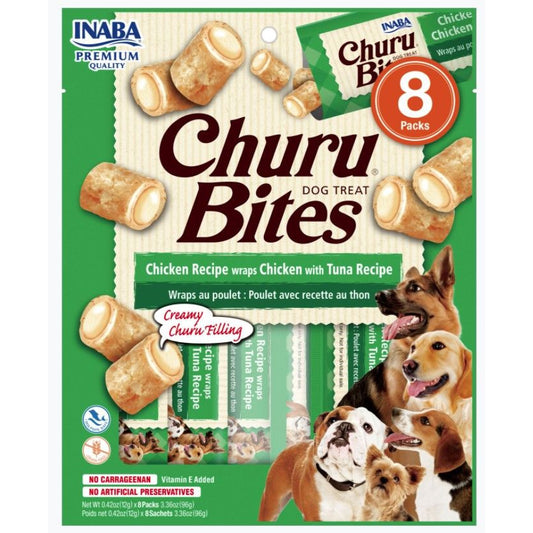 Inaba Churu Bites Dog Treat Chicken Recipe wraps Chicken with Tuna Recipe-Animals & Pet Supplies-BimBimPet-