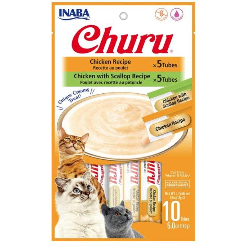 Inaba Churu Chicken and Chicken with Scallop Recipe Variety Creamy Cat Treat-Animals & Pet Supplies-BimBimPet-