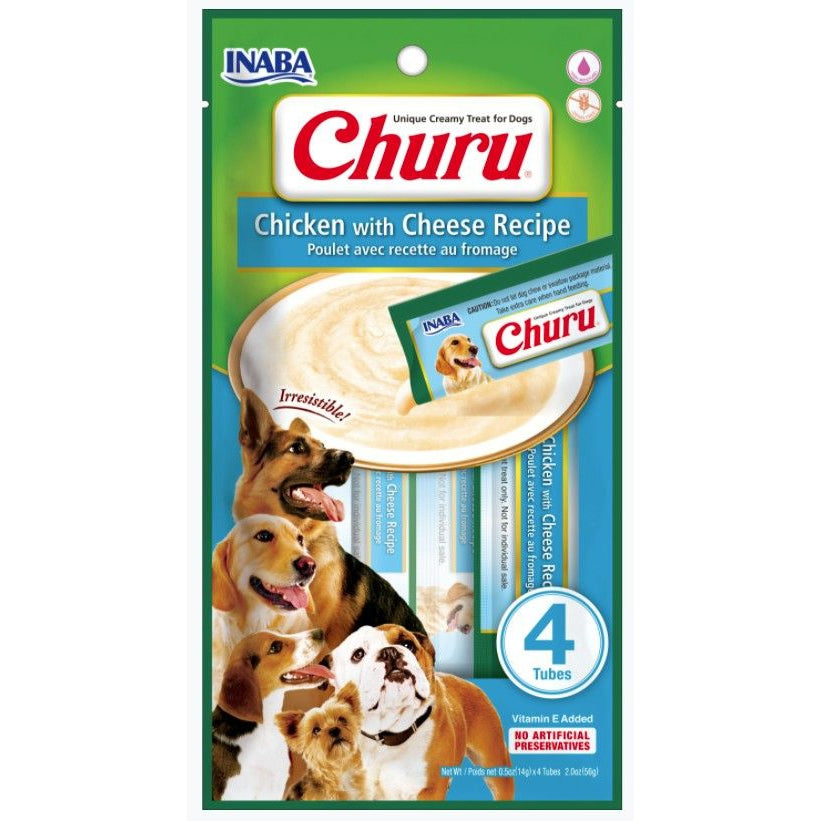 Inaba Churu Chicken with Cheese Recipe Creamy Dog Treat-Dog-Inaba-4 count-