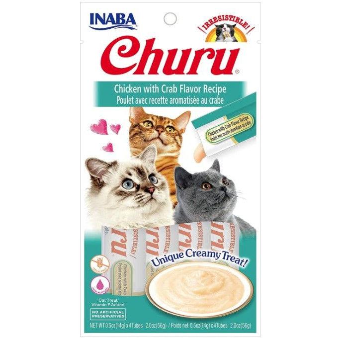 Inaba Churu Chicken with Crab Flavor Recipe Creamy Cat Treat-Cat-Inaba-4 count-