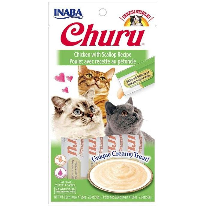 Inaba Churu Chicken with Scallop Recipe Creamy Cat Treat-Cat-Inaba-4 count-