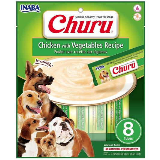 Inaba Churu Chicken with Vegetables Recipe Creamy Dog Treat-Dog-Inaba-8 count-