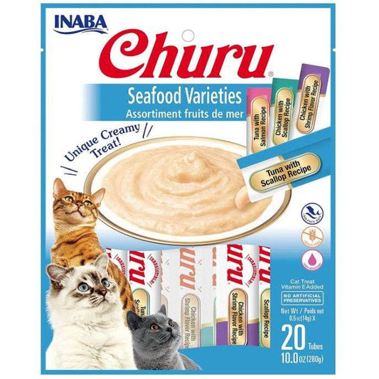 Inaba Churu Seafood Varieties Creamy Cat Treat-Cat-Inaba-20 count-