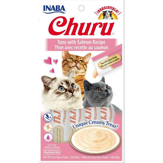 Inaba Churu Tuna with Salmon Recipe Creamy Cat Treat-Cat-Inaba-4 count-