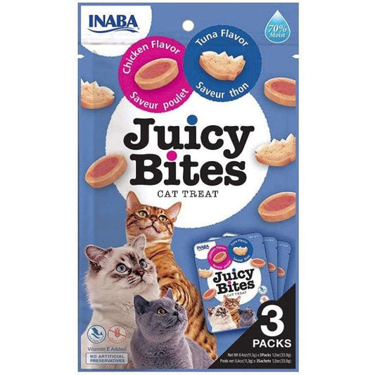 Inaba Juicy Bites Cat Treat Tuna and Chicken Flavor-Cat-Inaba-3 count-