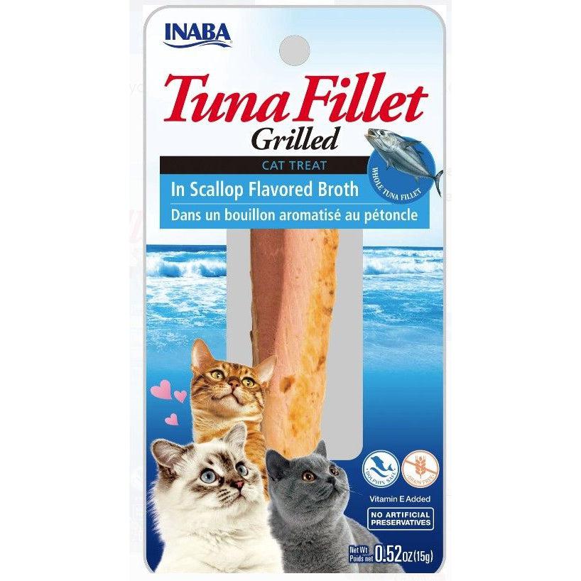 Inaba Tuna Fillet Grilled Cat Treat in Scallop Flavored Broth-Cat-Inaba-0.52 oz-