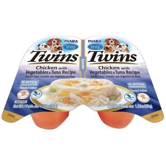 Inaba Twins Chicken with Vegetables and Tuna Recipe Side Dish for Dogs-Dog-Inaba-2 count-