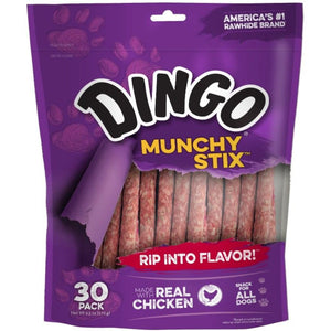 Dingo Muchy Stix Chicken & Munchy Rawhide Chew-Dog-Dingo-30 count-