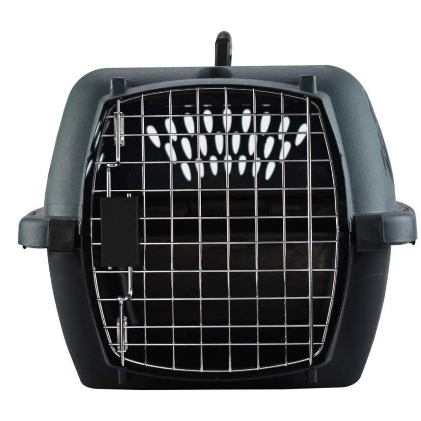 Aspen Pet Porter Heavy-Duty Pet Carrier Storm Gray and Black-Dog-Aspen Pet-Pets up to 15 lbs-