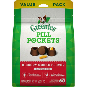 Greenies Pill Pockets Dog Treats Hickory Smoke Flavor-Dog-Greenies-15.8 oz-