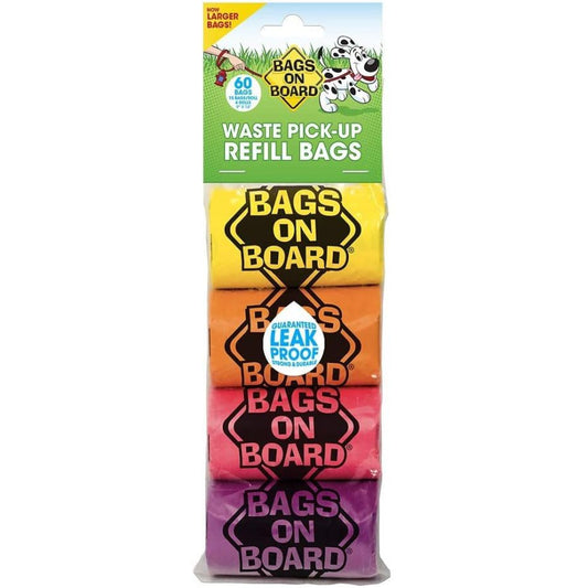 Bags on Board Colored Waste Pick-Up Bags-Dog-Bags on Board-60 count-