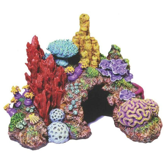 Blue Ribbon Pet Exotic Environments Caribbean Living Reef Aquarium Ornament 12"L x 8.5W" x 9"H-Fish-Blue Ribbon Pet-1 count-