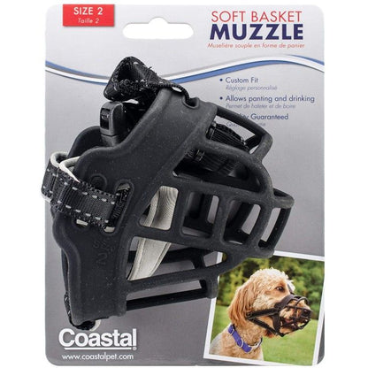 Coastal Pet Soft Basket Muzzle for Dogs Black-Dog-Coastal Pet-Size 2-