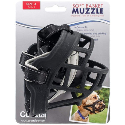 Coastal Pet Soft Basket Muzzle for Dogs Black-Dog-Coastal Pet-Size 4-