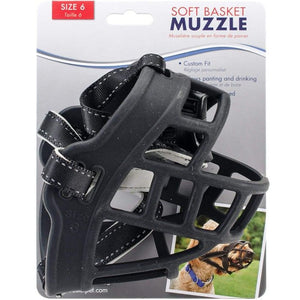 Coastal Pet Soft Basket Muzzle for Dogs Black-Dog-Coastal Pet-Size 6-