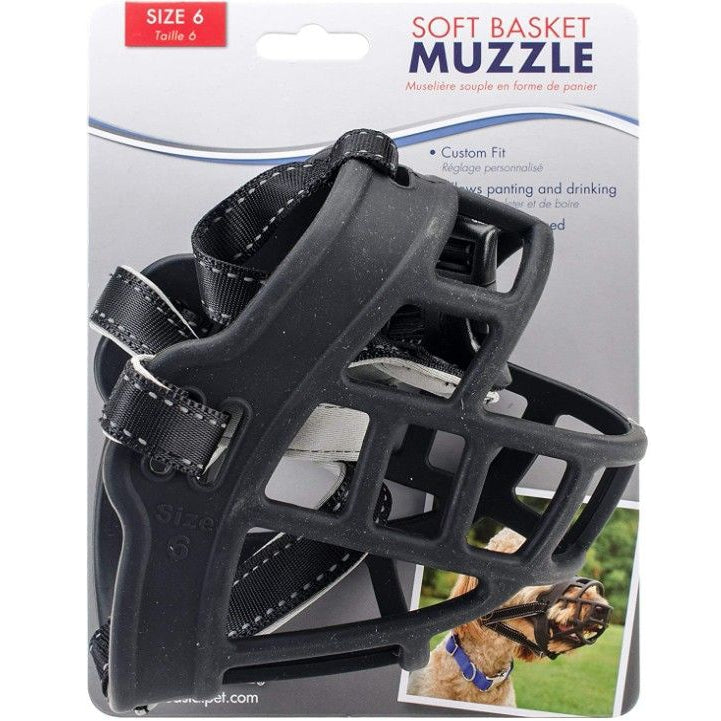 Coastal Pet Soft Basket Muzzle for Dogs Black-Dog-Coastal Pet-Size 6-