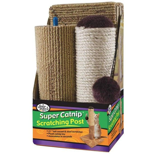 Four Paws Super Catnip Carpet and Sisal Cat Scratching Post 21" Tall-Cat-Four Paws-1 count-