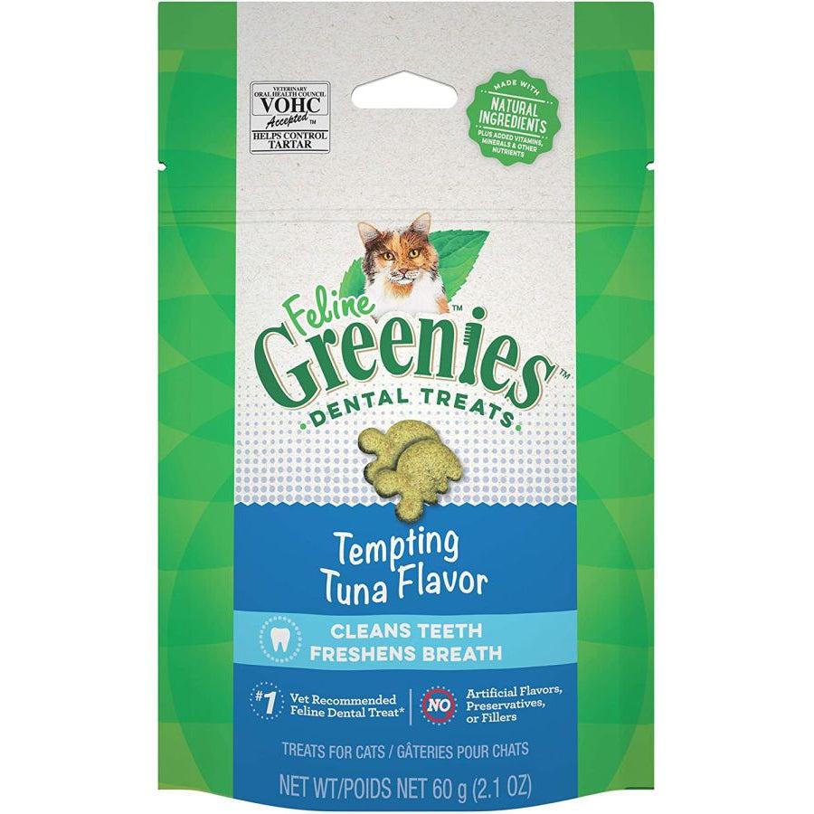 Greenies Feline Dental Treats Tempting Tuna Flavor-Cat-Greenies-2.1 oz-