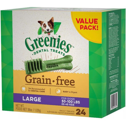 Greenies Grain Free Large Dental Dog Treat-Dog-Greenies-24 count-