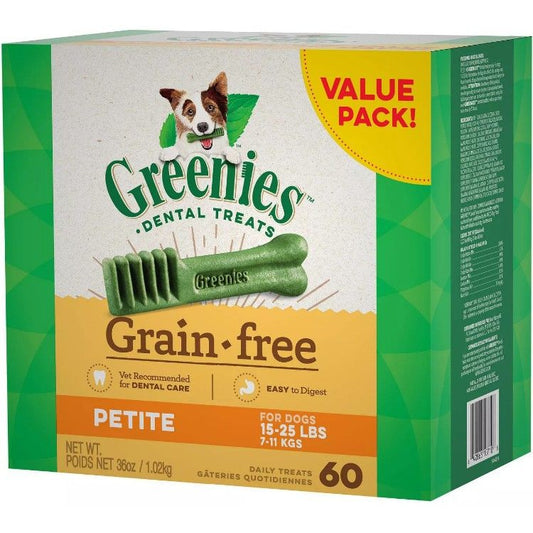 Greenies Grain Free Petite Dental Dog Treat-Dog-Greenies-60 count-