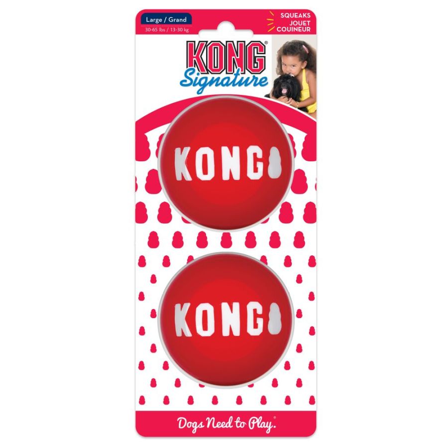 KONG Signature Ball Dog Toy Large-Dog-KONG-2 count-