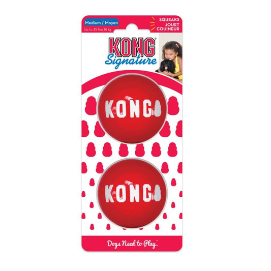 KONG Signature Ball Dog Toy Medium-Dog-KONG-2 count-