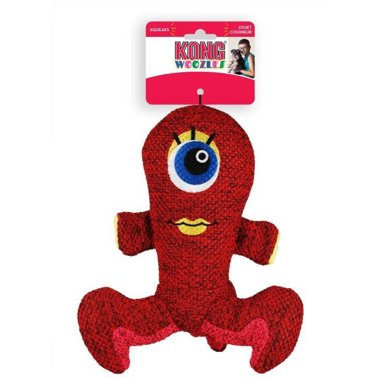 KONG Woozles Sqeaking Dog Toy Medium Red-Dog-KONG-1 count-