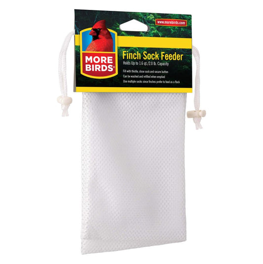 More Birds Finch Sock Feeder for Thistle Seed-Bird-More Birds-2 lbs capacity-