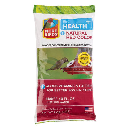 More Birds Health Plus Natural Red Hummingbird Nectar Powder Concentrate-Bird-More Birds-8 oz-