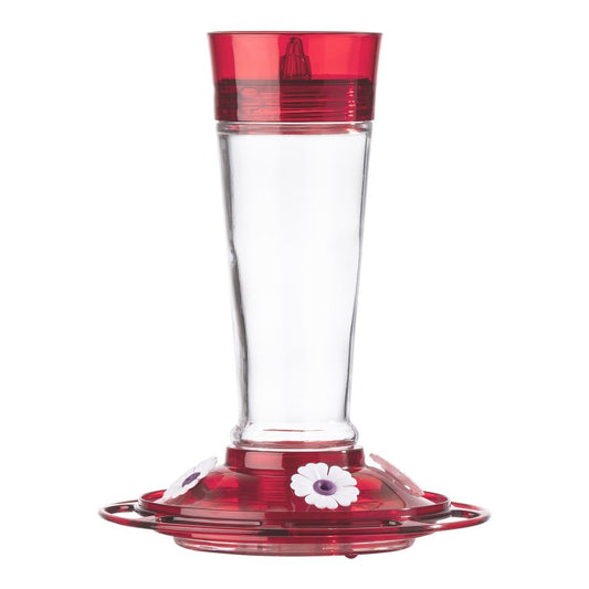 More Birds Ruby Glass Hummingbird Feeder-Bird-More Birds-10 oz capacity-