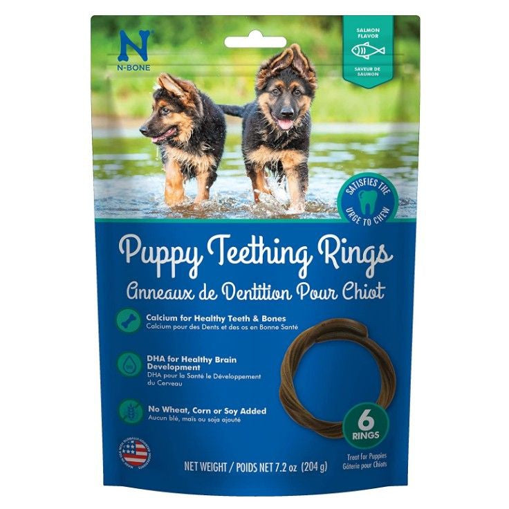 N-Bone Puppy Teething Rings Salmon Flavor-Dog-N-Bone-6 count-