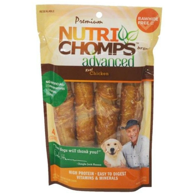 Nutri Chomps Advanced Twists Dog Treat Chicken Flavor-Dog-Nutri Chomps-4 count-