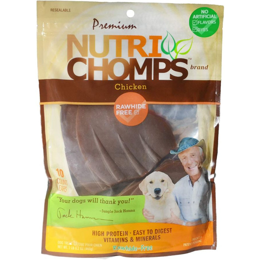 Nutri Chomps Pig Ear Shaped Dog Treat Chicken Flavor-Dog-Nutri Chomps-10 count-