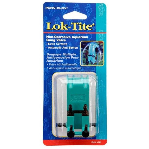 Penn Plax Lok-Tite Plastic Valve with Hanger 2 Gang Valve-Fish-Penn Plax-1 count-