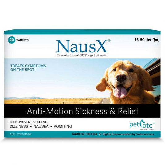 Pet OTC NausX Anti-Motion Sickness Treatment for Dogs 16-50 lbs-Animals & Pet Supplies-BimBimPet-