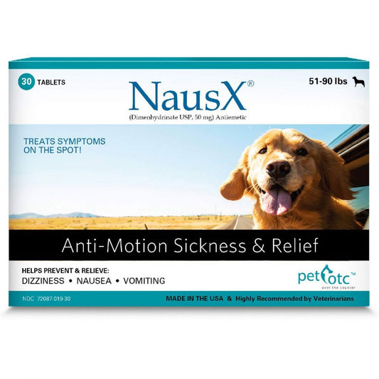 Pet OTC NausX Anti-Motion Sickness Treatment for Dogs 51-90 lbs-Animals & Pet Supplies-BimBimPet-
