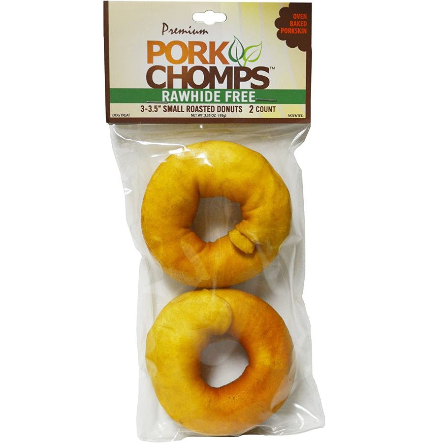 Pork Chomps Roasted Donuts 3" Dog Treat-Dog-Pork Chomps-2 count-