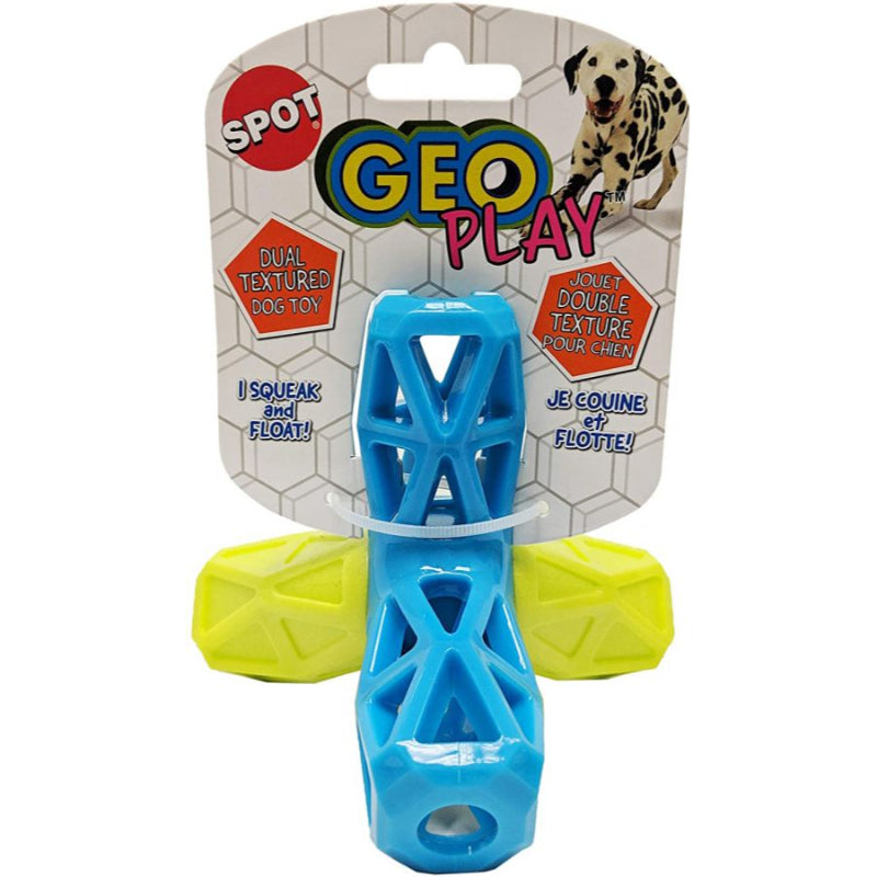 Spot Geo Play Jack Dual Texure Dog Toy Assorted-Animals & Pet Supplies-BimBimPet-