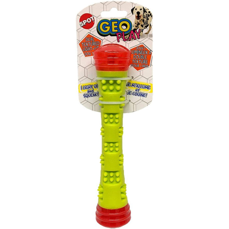 Spot Geo Play Light and Sound Stick Medium Dual Texure Dog Toy Assorted-Animals & Pet Supplies-BimBimPet-