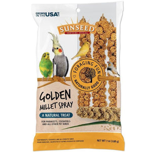 Sunseed Golden Millet Spray Natural Bird Treat-Bird-Sunseed-7 oz-