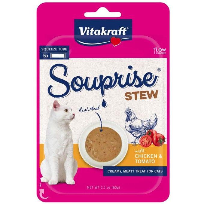 VitaKraft Souprise Stew Lickable Cat Treat Chicken and Tomato-Cat-VitaKraft-5 count-