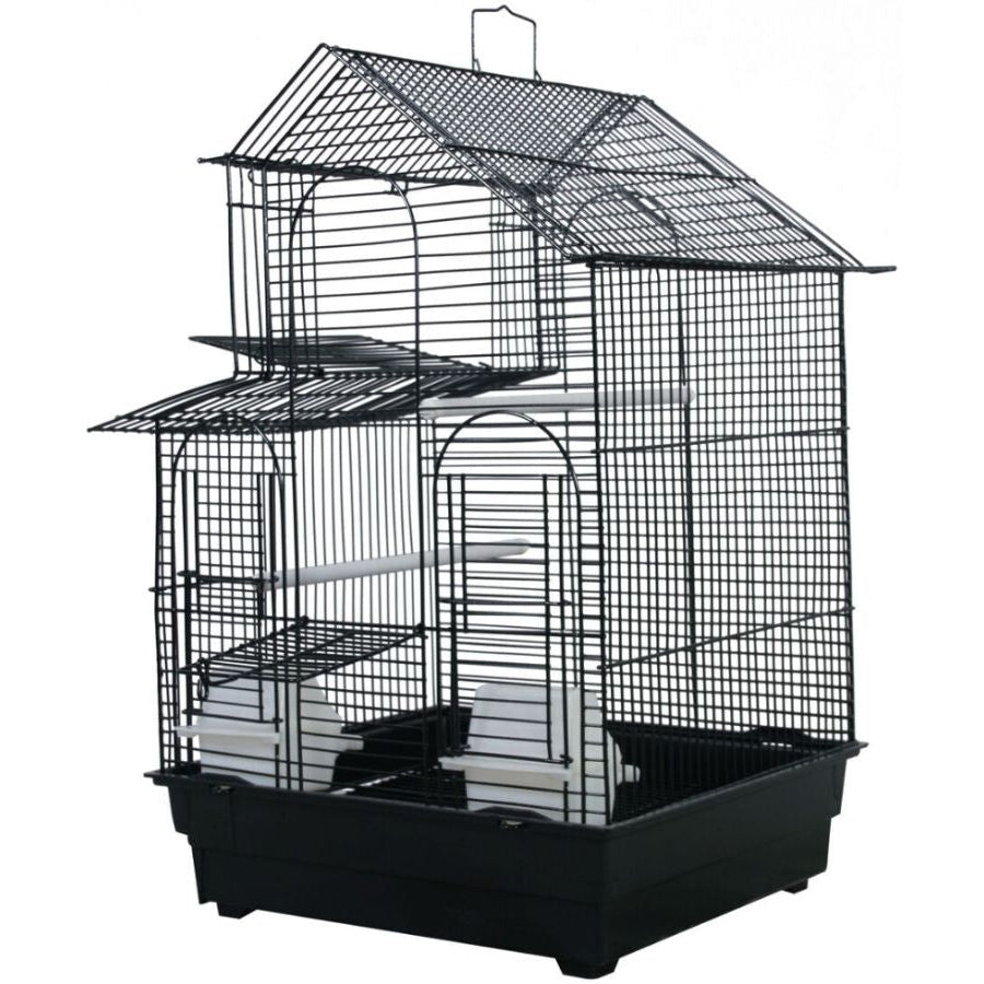 AE Cage Company House Top Bird Cage Assorted Colors 16"x14"x23"-Bird-AE Cage Company-1 count-