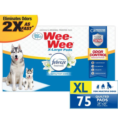 Four Paws Wee Wee Odor Control Pads with Febreze Freshness X-Large-Dog-Four Paws-75 count-